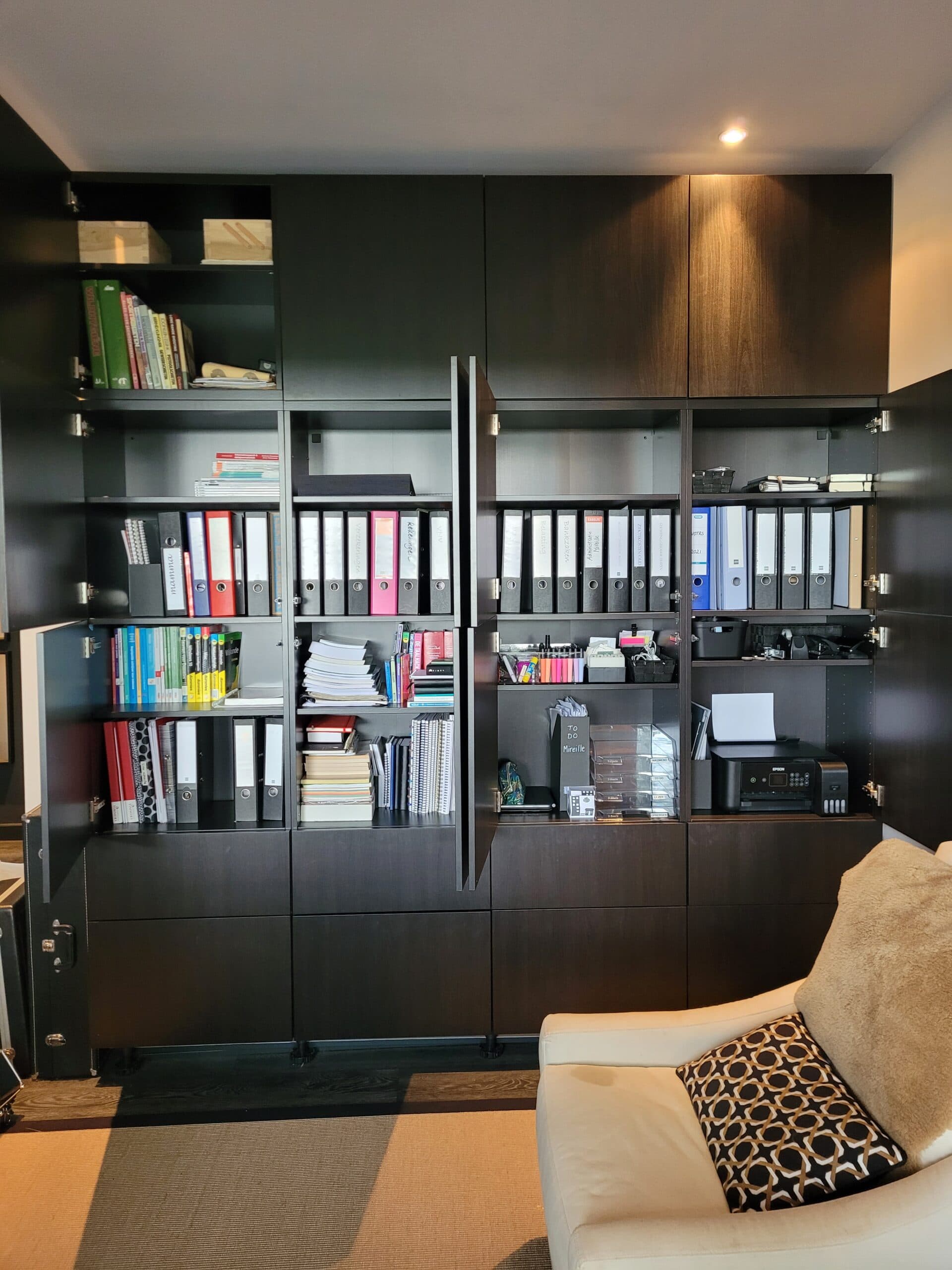 Mireille's werkkamer na